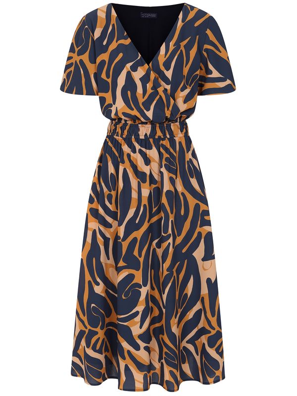 HotSquash HotSquash Obleka  kremna / marine / oranžna