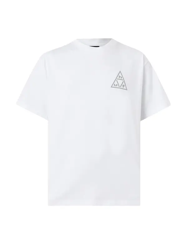 HUF HUF Majica  svetlo siva / bela