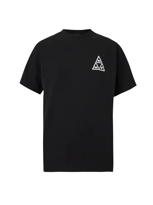 HUF HUF Majica 'Triple Triangle'  črna / bela