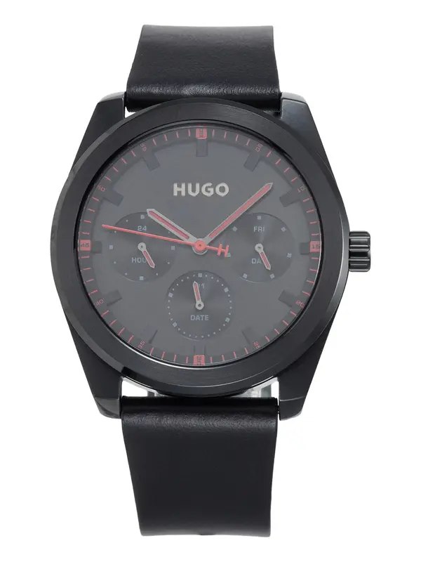 HUGO HUGO Analogna ura 'Bright Sport'  siva / temno rdeča / črna