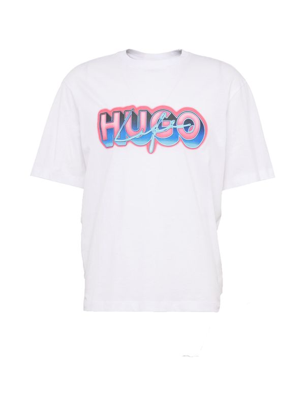 HUGO Blue HUGO Blue Majica 'Nillumi'  turkizna / roza / bela