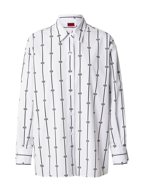 HUGO HUGO Bluza 'Eskil'  črna / bela