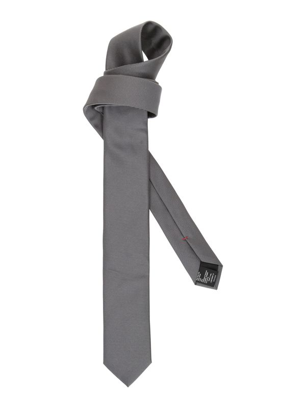 HUGO HUGO Kravata  antracit / svetlo siva