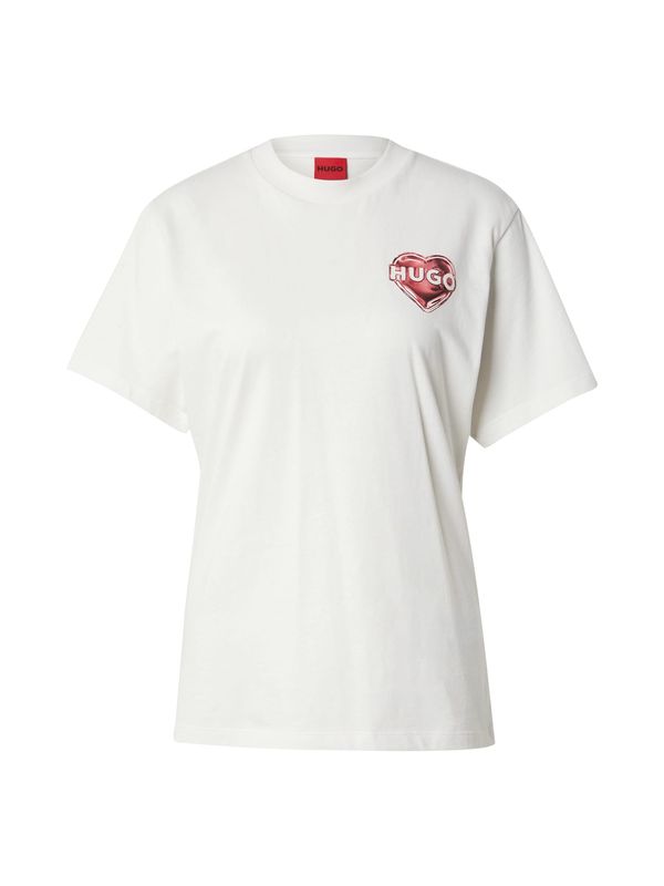HUGO HUGO Majica  burgund / bela