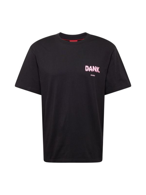 HUGO HUGO Majica 'Danckugo'  svetlo roza / črna