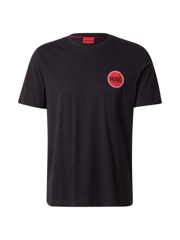 HUGO HUGO Majica 'Danetchorb'  rdeča / črna / bela