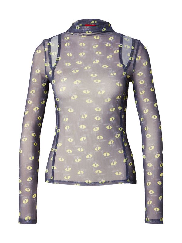 HUGO HUGO Majica 'Daveria'  kivi / črna