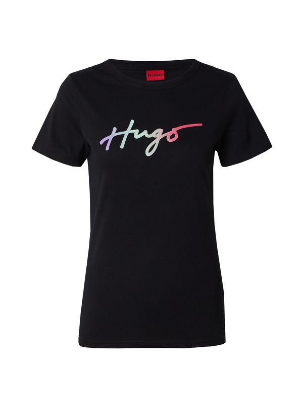 HUGO HUGO Majica 'Deloris_3'  meta / majnica / svetlo roza / črna
