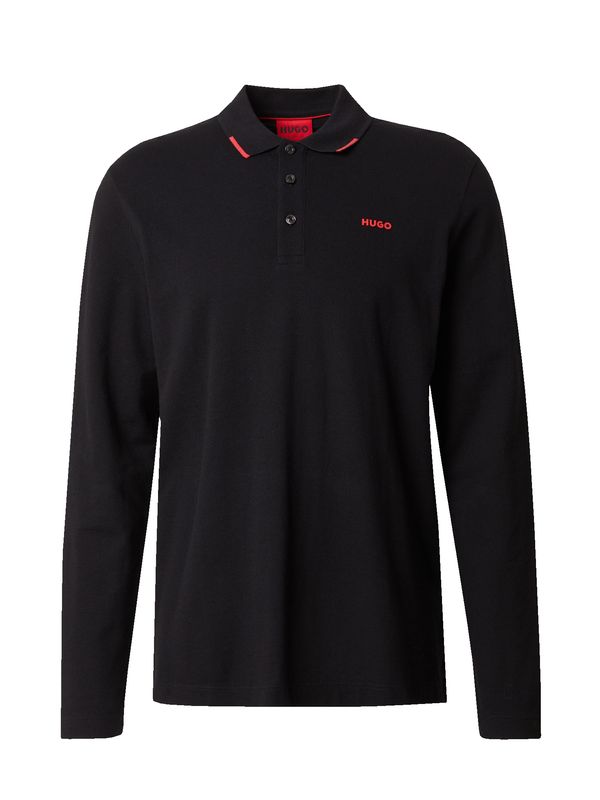 HUGO HUGO Majica 'Derrikos'  rdeča / črna