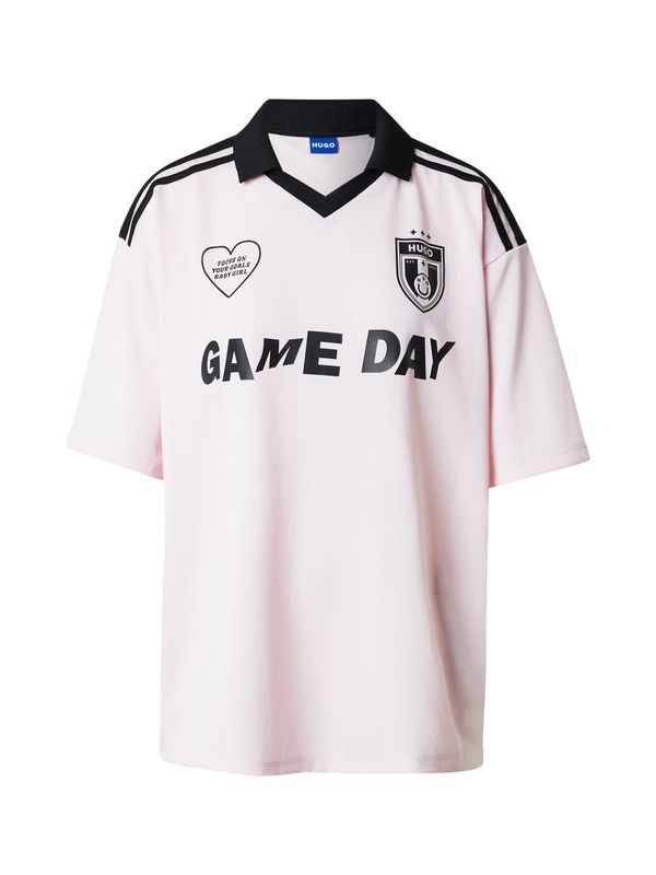 HUGO HUGO Majica 'Dila'  pastelno roza / črna