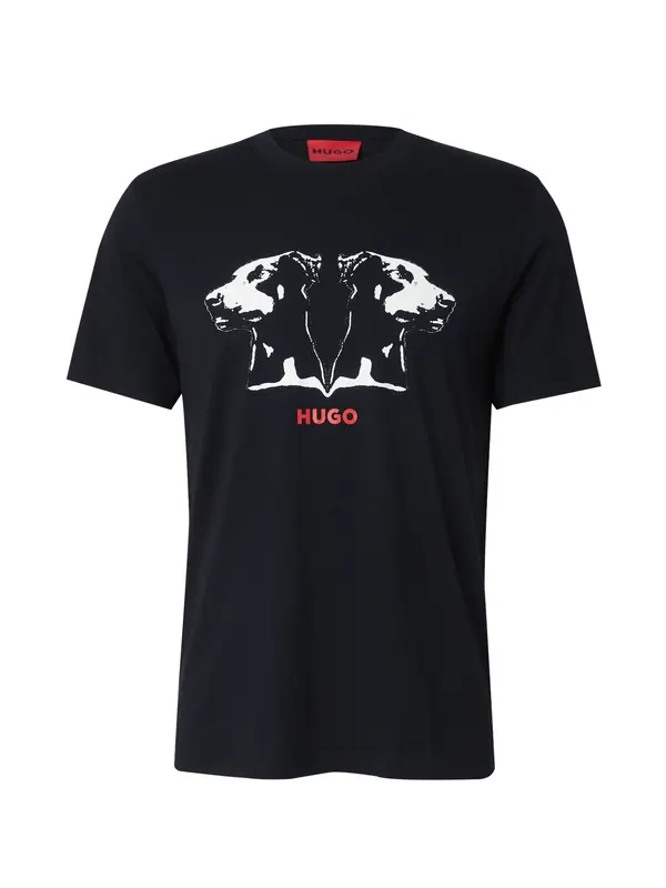 HUGO HUGO Majica 'Dobero'  rdeča / črna / bela