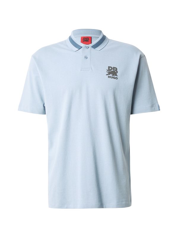 HUGO HUGO Majica 'Dodac'  svetlo modra / siva / črna