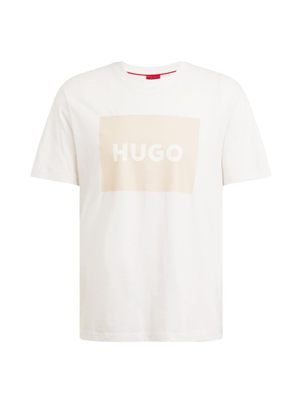 HUGO HUGO Majica 'Dulive'  pesek / bela