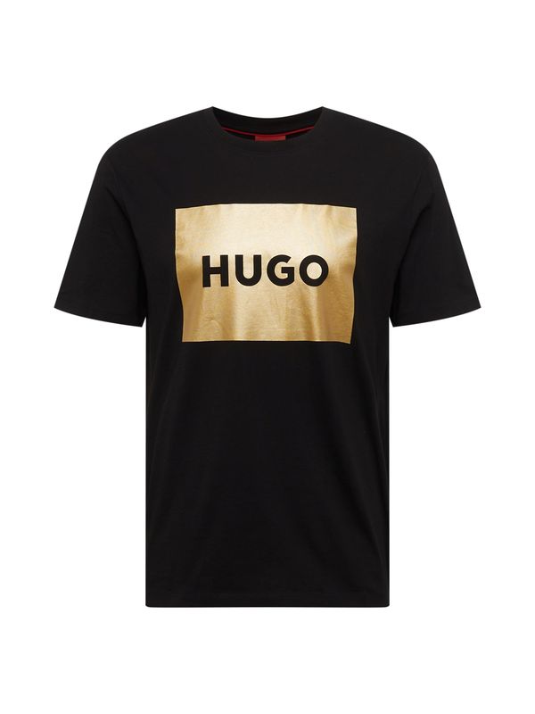 HUGO HUGO Majica 'Dulive'  zlata / črna