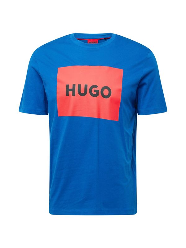 HUGO HUGO Majica 'Dulive222'  kraljevo modra / rdeča / črna