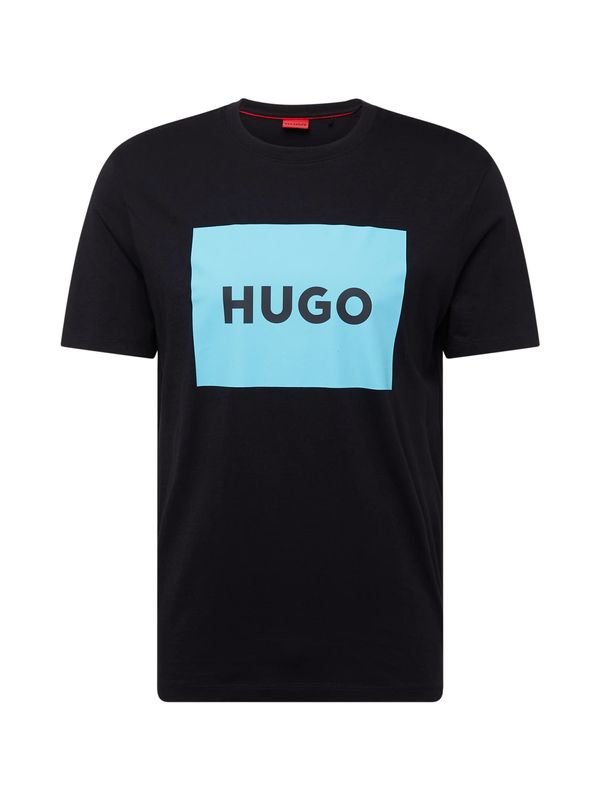 HUGO HUGO Majica 'Dulive222'  svetlo modra / črna