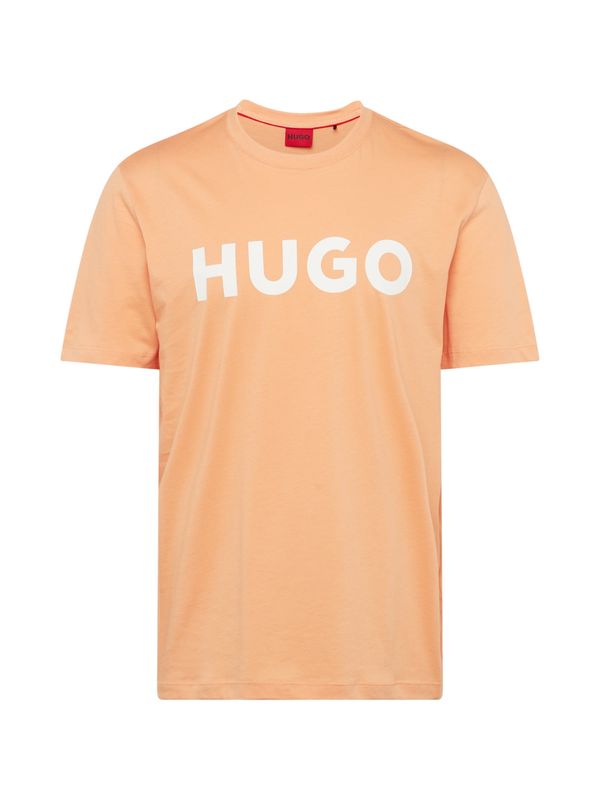 HUGO HUGO Majica 'Dulivio'  oranžna / bela