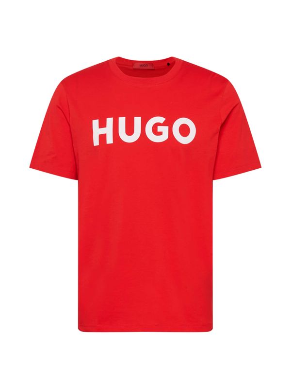 HUGO HUGO Majica 'Dulivio'  svetlo rdeča / bela