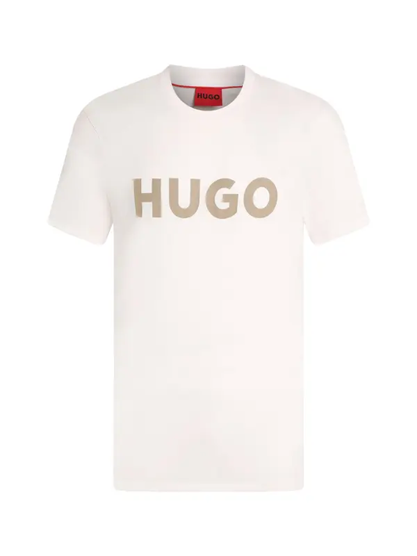 HUGO HUGO Majica 'Dulivio'  temno bež / bela