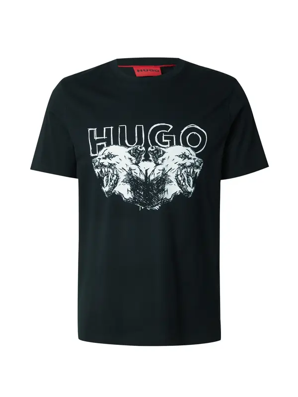 HUGO HUGO Majica 'Durro'  črna / bela