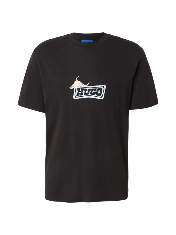 HUGO HUGO Majica 'Nadero'  črna / bela
