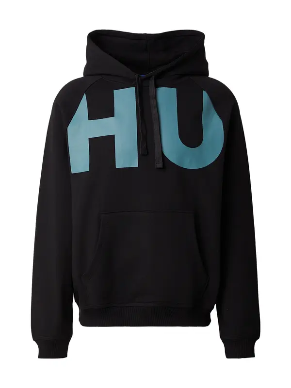 HUGO HUGO Majica 'Nalfhood'  petrol / črna