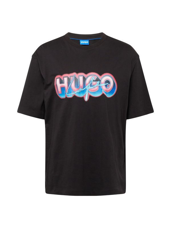 HUGO HUGO Majica 'Nillumi'  modra / svetlo modra / roza / črna