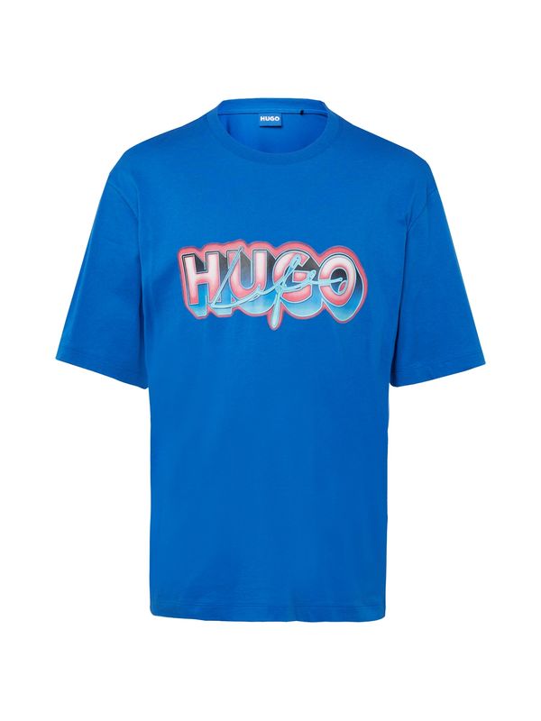 HUGO HUGO Majica 'Nillumi'  mornarska / svetlo modra / roza