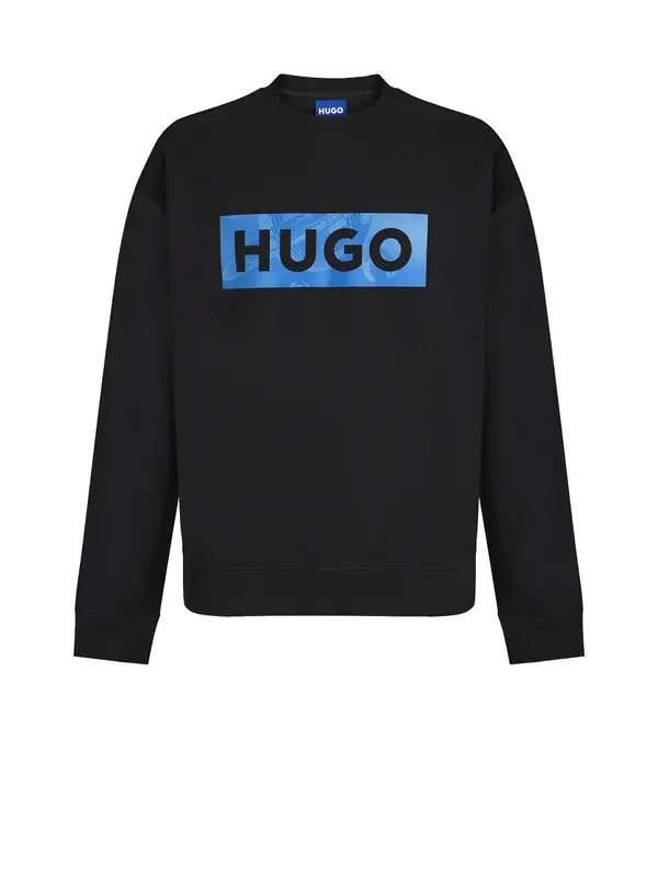 HUGO HUGO Majica 'Nixalien'  safir / opal / črna