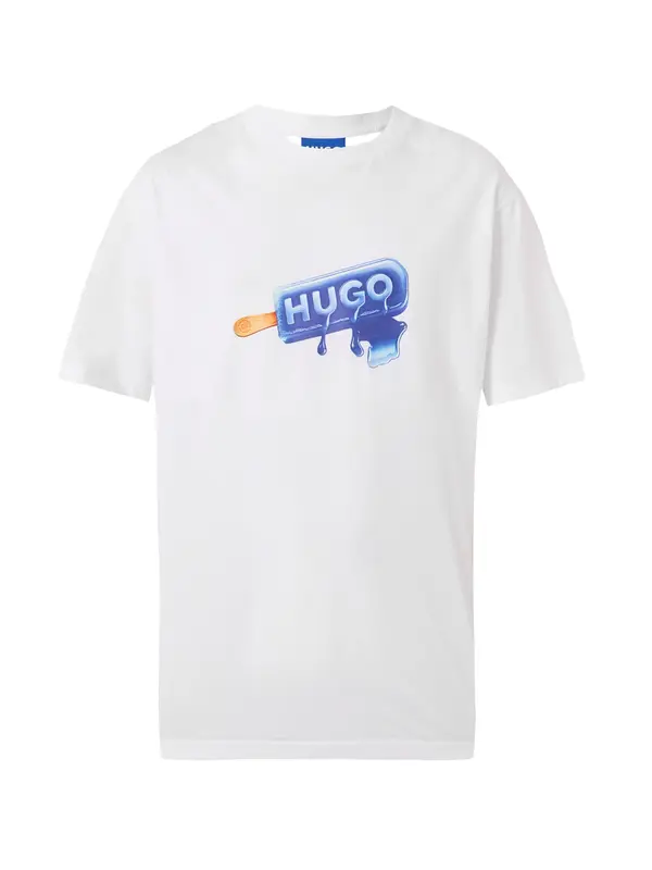 HUGO HUGO Majica 'Noglasy'  bež / modra / bela