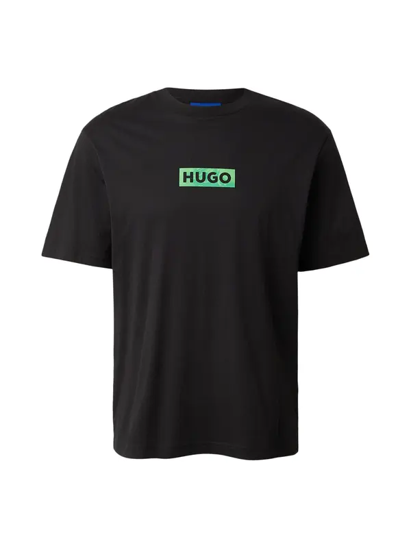 HUGO HUGO Majica 'Nufotee'  siva / jabolko / črna