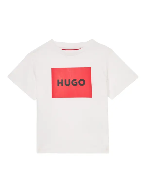 HUGO HUGO Majica  rdeča / črna / bela