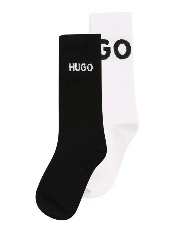 HUGO HUGO Nogavice  črna / bela