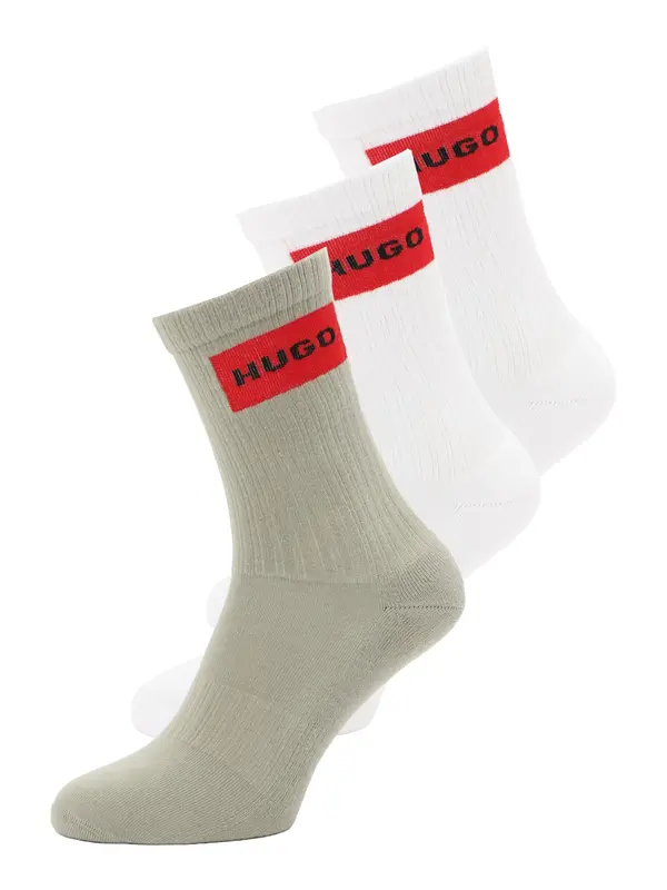 HUGO HUGO Nogavice  kaki / rdeča / črna / bela