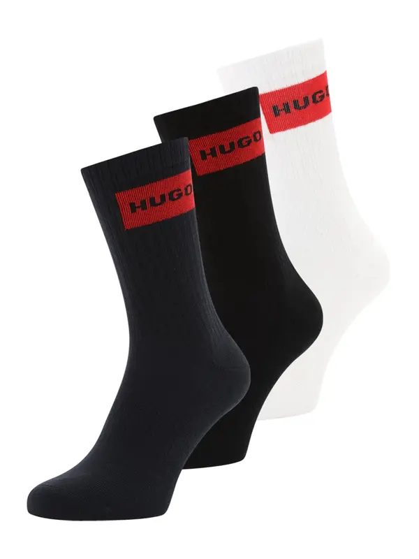 HUGO HUGO Nogavice  marine / rdeča / črna / bela