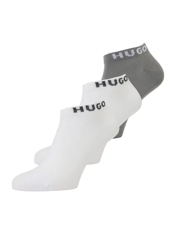 HUGO HUGO Nogavice  siva / črna / bela