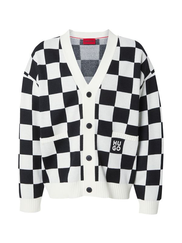 HUGO HUGO Pletena jopa 'Skeeches'  črna / bela
