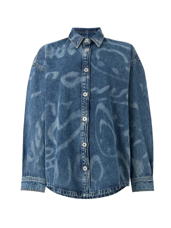 HUGO HUGO Prehodna jakna 'Garesa'  moder denim / pastelno modra