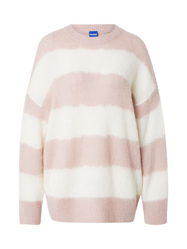 HUGO HUGO Pulover 'Slookis_B'  staro roza / bela