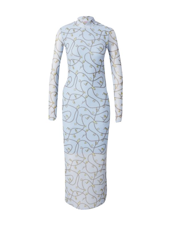 HUGO Red HUGO Red Obleka 'Nasuse_2'  golobje modra / grafit / pastelno zelena