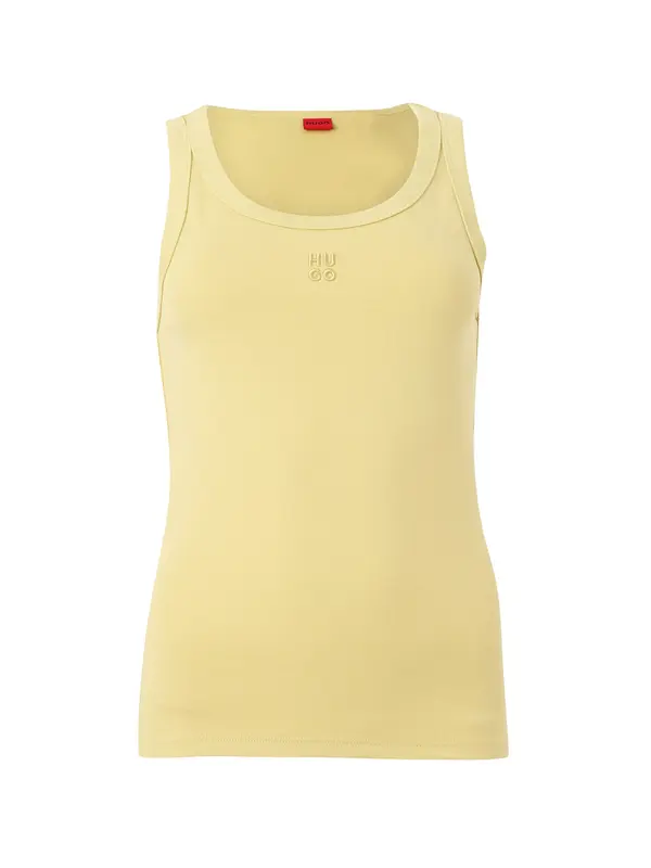 HUGO HUGO Top 'Datamia'  pastelno rumena