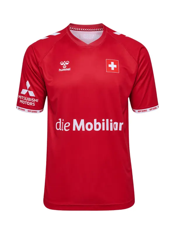 Hummel Hummel Dres ' Schweiz SHV 2023/2024'  živo rdeča / bela