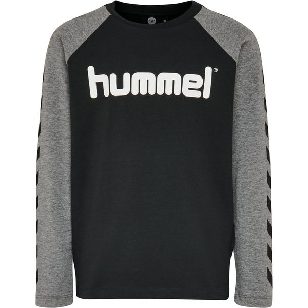Hummel Hummel Funkcionalna majica 'BOYS'  pegasto siva / črna / bela