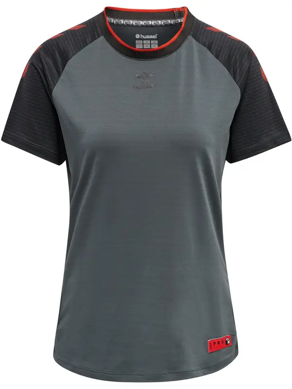 Hummel Hummel Funkcionalna majica  grafit / rdeča / črna