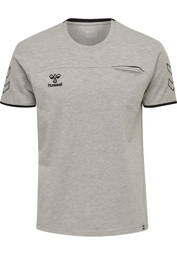 Hummel Hummel Funkcionalna majica  pegasto siva / črna