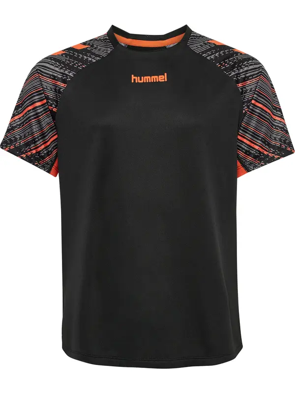 Hummel Hummel Funkcionalna majica  temno siva / oranžna / črna