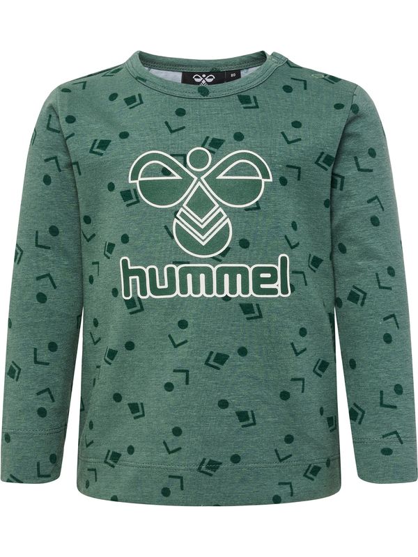 Hummel Hummel Majica 'Greer'  temno zelena / črna / bela