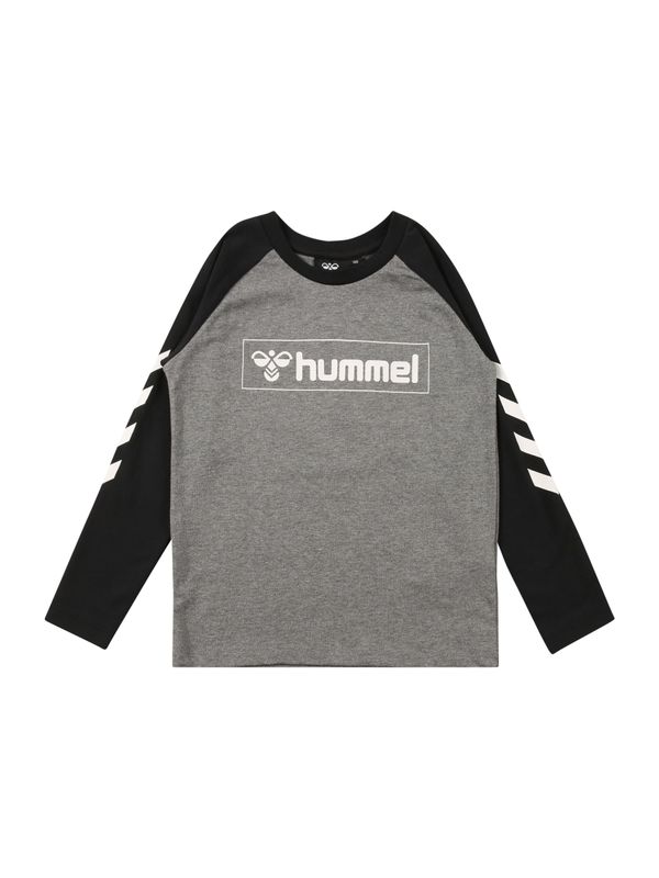 Hummel Hummel Majica  pegasto siva / črna / bela