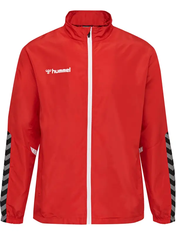 Hummel Hummel Športna jakna 'Authentic'  siva / ognjeno rdeča / črna / bela