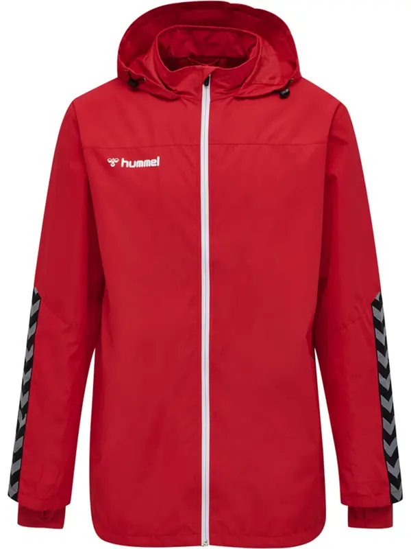 Hummel Hummel Športna jakna 'Authentic'  siva / rdeča / črna / bela